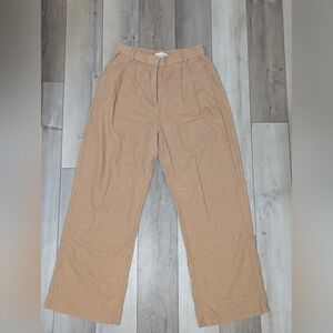 Abercrombie & Fitch Linen-Blend Pants in Light Brown